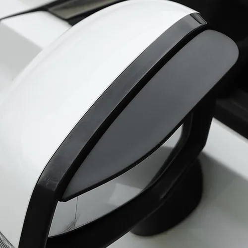 Protector de cejas de lluvia para retrovisor de automóvil, película protectora de lluvia para espejo de automóvil, protector de visera para la Negro