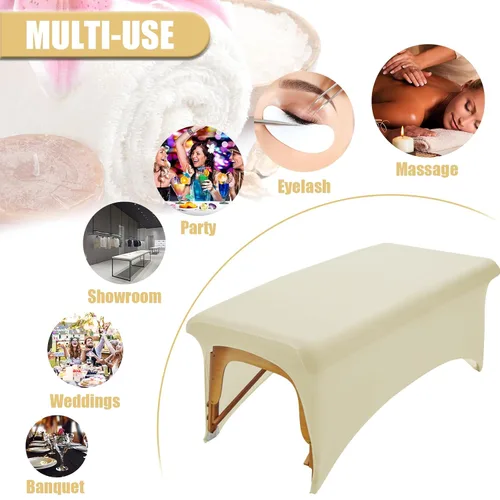 Miniatura 3 de Funda de cama elástica para cama de extensión de pestañas, juego de sábanas protectoras de tratamiento de spa para decoración de cama de pestañas