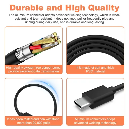 Miniatura 5 de Toxaoii Cable de carga USB C compatible con Sony WH-1000XM4 WH-1000XM3 WF-1000XM4 1000XM5 WH-XB900N WH-CH720N WH-CH520 WI-1000XM2 WI-C200 WI-XB400