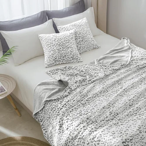 Miniatura 2 de FY FIBER HOUSE Manta de forro polar de franela con relleno de microfibra, ligera y acogedora, cubrecama de microfibra de lujo para adultos, 90"X90