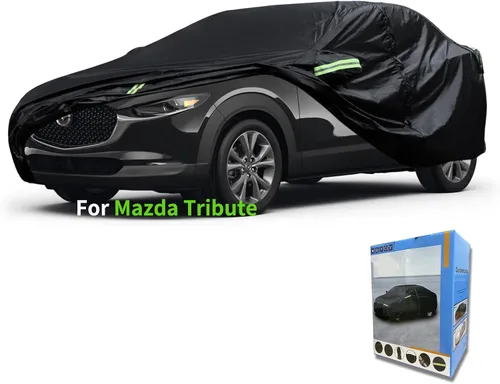 Miniatura 10 de Funda para automóvil Mazda, impermeable para todo tipo de clima, protección UV, resistente al viento, para todo tipo de clima, protección UV