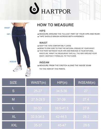 Miniatura 7 de HARTPOR Pantalones deportivos de algodón para mujer, pantalones deportivos para yoga, pantalones deportivos casuales para correr con bolsillos