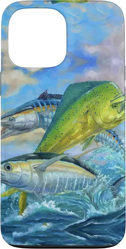 Miniatura 23 de iPhone 13 lindo Mahi Mahi verde pesca atún caso