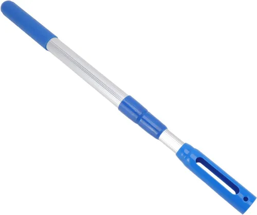 TOPINCN Poste telescópico para piscina, poste telescópico de aluminio profesional de 3 secciones, mango de red desmontable para redes de espumadera,