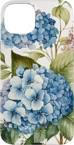 Miniatura 9 de Watercolour Vintage Blue Hydrangea with Flower Flower Case for iPhone 17