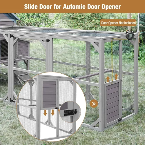 Miniatura 4 de Jaula de gallinero, casa grande para gallinero con jaula de aves de corral al aire libre para 8-10 pollos, súper grande (XXL)