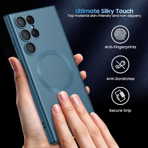 Miniatura 5 de MAKAVO Funda Mate para Samsung Galaxy S22 Ultra Case, Compatible con MagSafe, Cubierta Magnética Delgada con Protector de Lente de Cámara Integrado