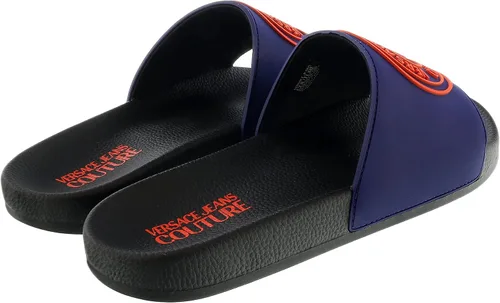 Miniatura 3 de Versace Jeans Couture Sandalia de piscina con logotipo de medallón azul marino - para hombre