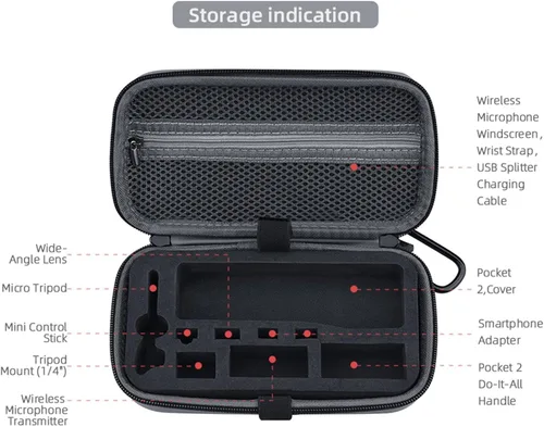 Miniatura 6 de Caja de viaje Bolsa de almacenamiento de mano Funda protectora para DJI Osmo POCKET 2