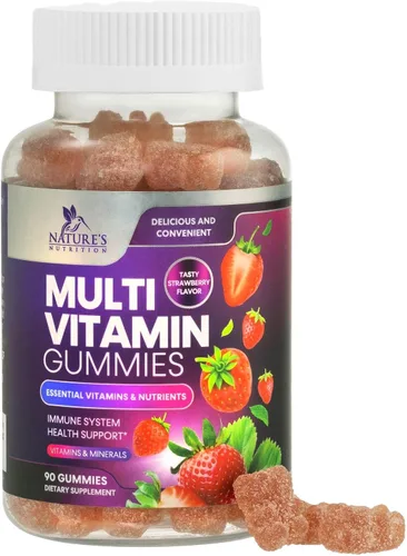Miniatura 10 de Gomitas multivitamínicas para adultos – Gomitas multivitamínicas diarias para adultos con vitaminas A, C, D, B12 para mujeres y hombres, suplemento