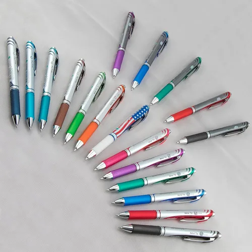 Miniatura 7 de Pentel EnerGel RTX - Bolígrafo de gel líquido retráctil (¹/₃₂ pulgadas), punta de metal, línea mediana, tinta de colores surtidos, paquete de 8
