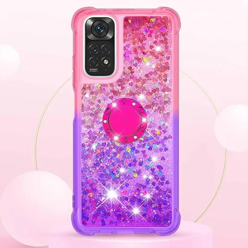 Miniatura 3 de Funda para teléfono Xiaomi Redmi Note 11S, funda para Redmi Note 11 4G, brillante efecto arena movediza TPU parachoques con cuatro esquinas cubierta