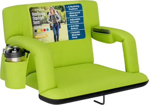 Miniatura 11 de Alpcour Asiento plegable para estadio – Silla de apoyo para adultos amplios reclinables de lujo para adultos para blanqueadores – Mejor extra grueso