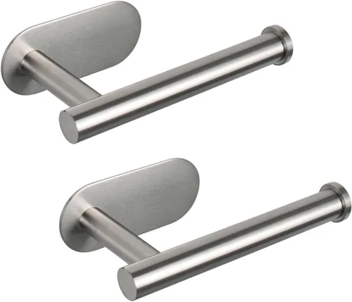 2 soportes para papel higiénico, de acero inoxidable SUS304 de alta calidad, a prueba de óxido, montado en la pared, soporte para papel higiénico
