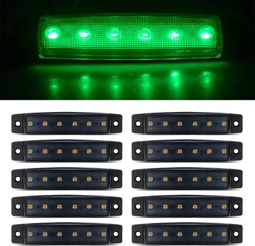 Miniatura 13 de FXC 10x 6 luces LED indicadoras laterales de gálibo para camión, autobús, remolque, luz interior impermeable para barco, luz de popa de cubierta
