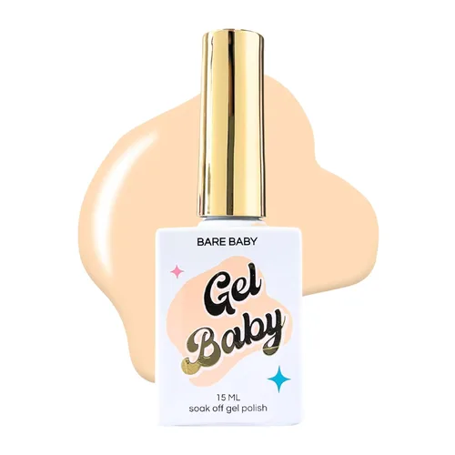 Twinkled T Esmalte de uñas en gel para bebés - De larga duración 15ml, se quita con lámpara LED UV para manicura artística de uñas 0.5oz (Bare Baby)