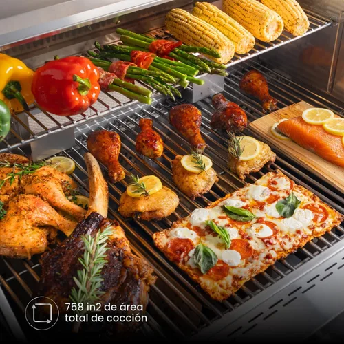 Miniatura 4 de Spire Cabezal de isla de gas integrado de 5 quemadores premium, parrilla de propano de acero inoxidable de 30 pulgadas con quemador trasero, 63,000