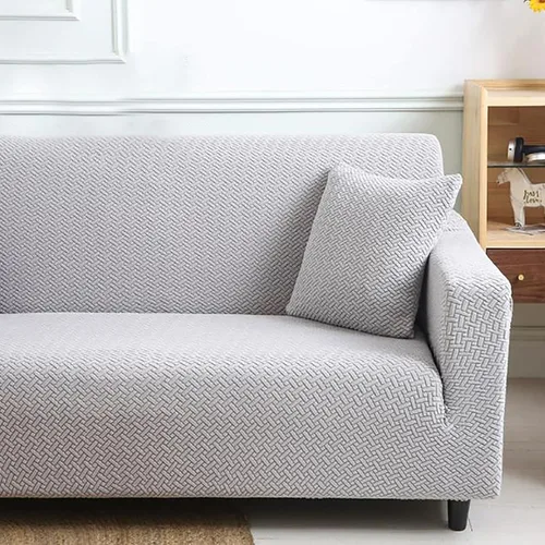 Miniatura 4 de Funda elástica para sillón, funda de sillón gruesa y elástica de tela jacquard, protector de muebles de color sólido, funda de sofá para niños