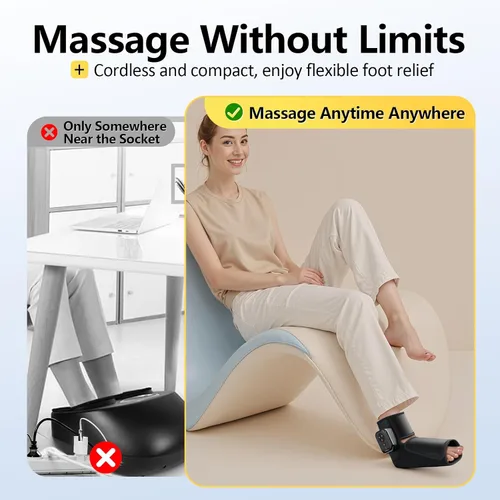 Miniatura 6 de Comfytemp Masajeador de pies portátil con calor, regalos de cumpleaños para papá, mamá, hombres y mujeres, masaje de tobillo inalámbrico