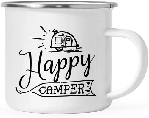 Miniatura 32 de Andaz Press Taza de café de acero inoxidable de 11 onzas, regalo de «And So The Adventure Begins», 1 paquete, cumpleaños, Navidad, exteriores, boda