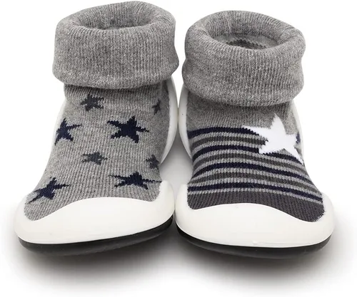 Miniatura 2 de Komuello Zapatos para niña pequeña, materiales de primera calidad, transpirables, lavables, antideslizantes, que se mantienen puestos, calcetines