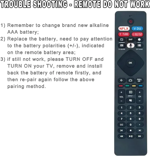 Miniatura 5 de Reemplazo de control remoto de voz RF402A-V14 para Philips Android TV 43PFL5604/F7 43PFL5704/F7 50PFL5604/F7 50PFL5704/F7 55PFL5604/F7 55PFL5704/F7