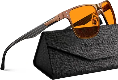 Miniatura 30 de ANYLUV Blue Light Glasses Men, Carbon Fiber Working Blue Light Blocking Glasses Relieve Eyestrain for Men Women