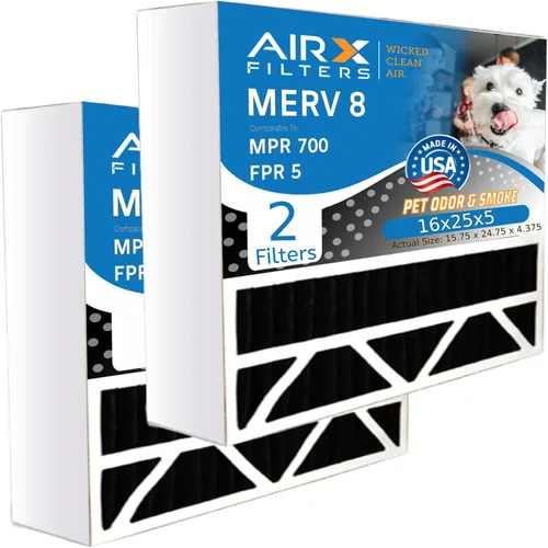 Miniatura 7 de AIRX FILTERS WICKED CLEAN AIR. Filtro de aire MERV 11 de 16 x 25 x 5 compatible con filtro de aire Lennox X0583, paquete de 2