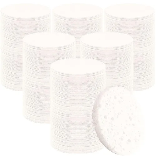Beieverluck 300 esponjas faciales comprimidas para limpieza de celulosa natural, esponja facial desechable, esponja de spa para limpieza facial,