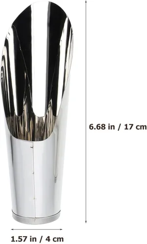 Miniatura 3 de Yardwe Pala de pala de cubo de acero inoxidable para cultivador interior de jardín para macetas