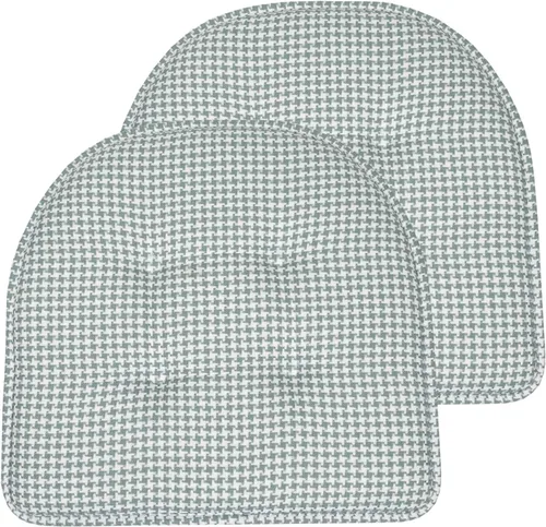 Miniatura 9 de Sweet Home Collection - Cojín de espuma viscoelástica para silla con capitoné, antideslizante, parte trasera de goma, en forma de U, 17 x 16 Piel
