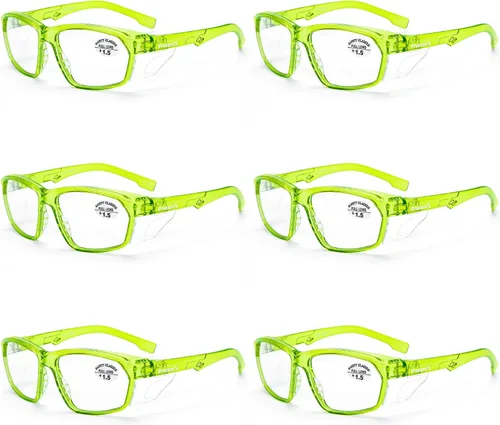 Miniatura 82 de ProtectX Lentes de lectura elegantes para mujeres y hombres, antivaho y antiarañazos, protección UV, gafas de seguridad antiimpactos