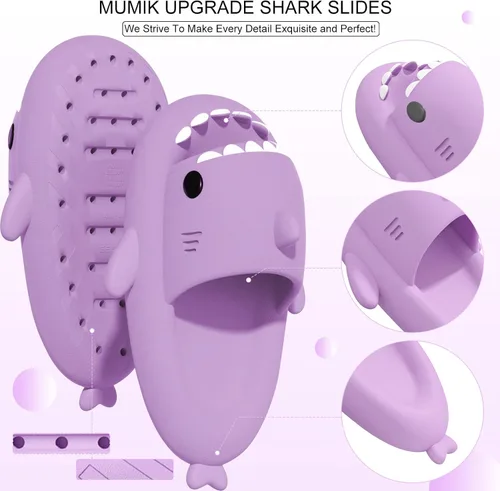 Miniatura 2 de Sandalias de tiburón para niños, bonitas pantuflas mejoradas, sandalias de tiburón en la nube, antideslizantes, suela gruesa, cómodas, bonitas