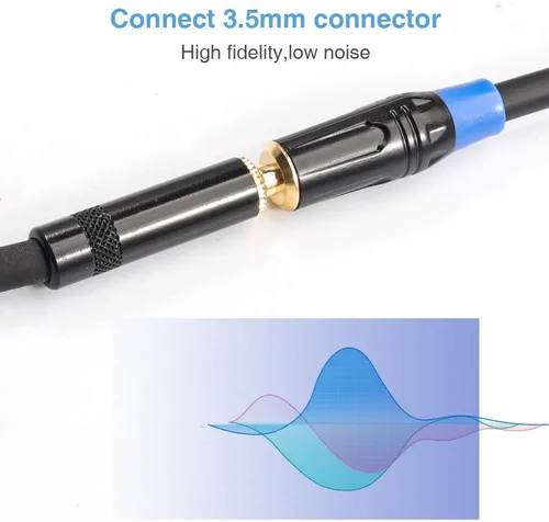 Miniatura 4 de Cable macho de 1/8 a XLR, cable adaptador de convertidor de audio macho TRS estéreo hembra de 0.138 in (1/8 pulgadas) - 1 pie/11.8 in