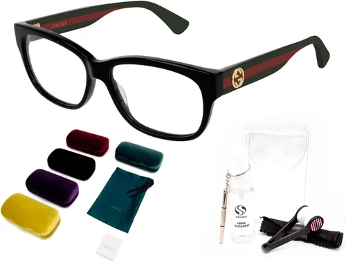 Miniatura 2 de Gucci GG0278O Gafas de forma rectangular + paquete con kit de gafas de lujo eSHADES, Negro