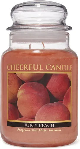Miniatura 9 de A Cheerful Giver - Vela en tarro de vidrio perfumada Juicy Peach (6 onzas) con tapa y fragancia fiel a la vida, fabricada en Estados Unidos