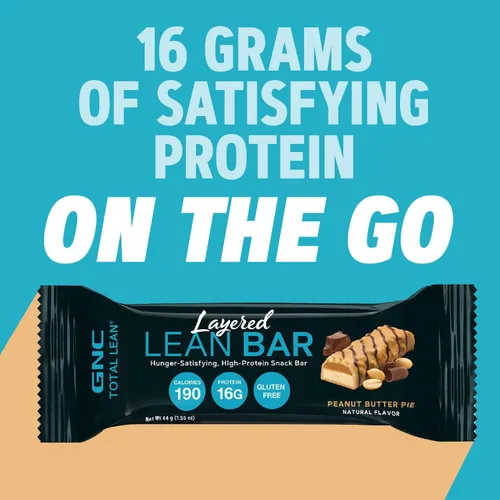 Miniatura 5 de GNC Total Lean Bar Barra de comida con alto contenido de proteínas y satisfying con hambre Yogur de arándanos 5 barras