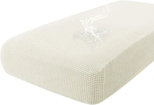 Miniatura 53 de hyha Fundas impermeables para cojines de sofá para mascotas, funda antideslizante para asiento de sofá para perros lavable, tela de jacquard Gris