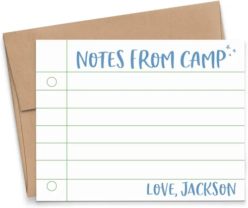 Miniatura 7 de Papelería personalizada para niños para niños, tarjetas de notas planas, lindo papelería para niño con juego de sobres, tarjetas de notas Hola desde