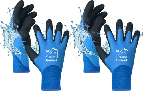 Miniatura 14 de Guantes de trabajo de invierno impermeables para hombres y mujeres, pantalla táctil, guantes para congelador, aislados térmicamente, para clima frío