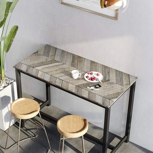 Miniatura 6 de Jeweluck Papel tapiz de madera Shiplap para despegar y pegar, papel de contacto de espiga de 17.7 x 118.1 pulgadas, papel tapiz de madera rústica