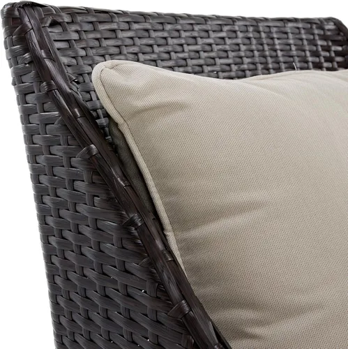 Miniatura 4 de Serta Laguna - Juego de muebles de patio para exteriores, 5 piezas, sillas reclinables de mimbre marrón con otomanas, cojines y mesa auxiliar