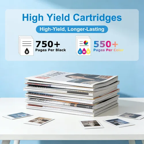 Miniatura 4 de 564XL - Paquete de 5 cartuchos de tinta compatibles con HP564xl 564 tinta para HP564 XL funciona con impresora DeskJet 3520 3525 OfficeJet 4620 4622