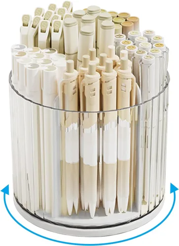 Miniatura 7 de Marte Vanci Soporte giratorio de 360 grados para lápices, organizador de artículos de papelería, organizador ordenado para lápices, maquillaje