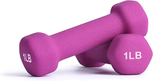 Miniatura 28 de Portzon Mancuernas de neopreno con agarre antideslizante para ejercicio de entrenamiento corporal total y tonificación muscular, compatible con 2