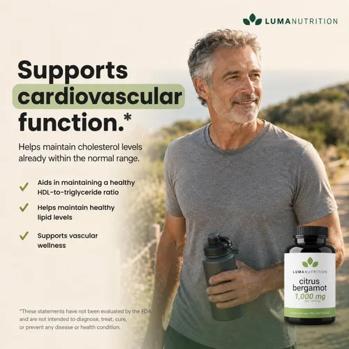 Miniatura 3 de Luma Nutrition Citrus Bergamot 1000mg - Suplemento de Citrus Bergamot - Hecho en los Estados Unidos - Propiedad de veteranos - 60 cápsulas