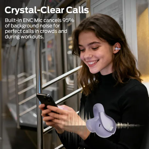 Miniatura 11 de Auriculares Monster Open Ear AC225, auriculares Bluetooth 6.0 inalámbricos, sonido estéreo, cómodos y ligeros con clip para la oreja y micrófono ENC