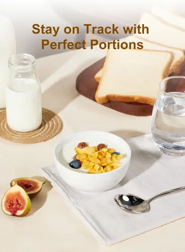 Miniatura 3 de Juego de 6 cuencos pequeños de cerámica blanca, cuencos de porcelana de 10 onzas para cocina, postre, arroz, guarnición, aperitivos, sopa, frutas