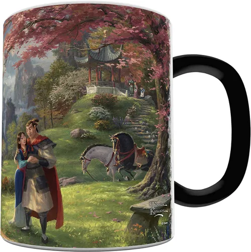 Miniatura 6 de Morphing Mugs Disney - Mulan - Blossoms of Love - Una taza de cerámica sensible al calor que cambia de color de 11 onzas – Imagen revelada cuando se