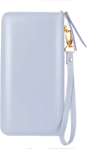 Miniatura 2 de Cartera de piel para mujer, con bloqueo RFID, bolsillo con cremallera, tarjetero, con ventana de identificación